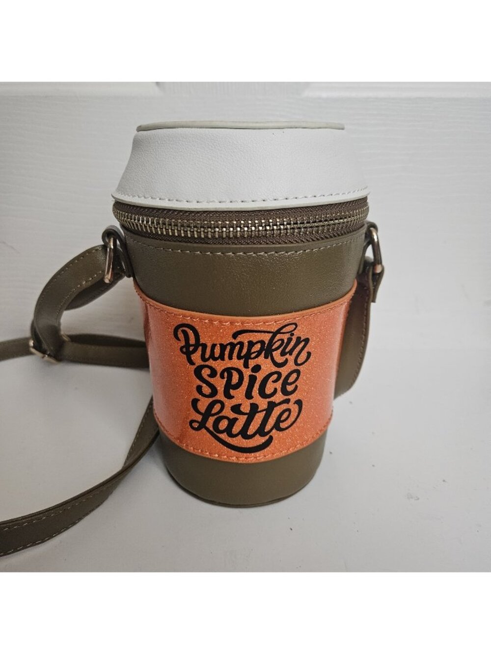 Mad Engine Pumpkin Spice Latte Cup Purse Crossbody Handbag
